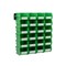 Triton Products Wall Storage Unit W/ (24) 5-3/8" L x 4-1/8" W x 3" H Green Poly Bins & Wall Mount Rails 3-210GRNWS - alternate 1
